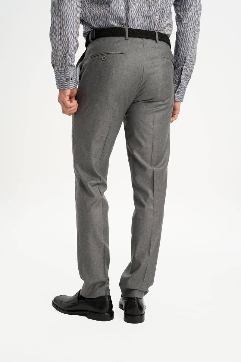 KALAFAT Açık Gri Yün Karışımlı Chino Pantolon