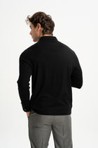 DALYAN Siyah Merserize Uzun Kollu Polo Shirt