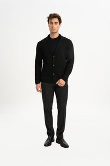 DEREOBA Siyah Triko Blazer Ceket için ayrıntıları görüntüleyin DEREOBA Siyah Triko Blazer Ceket