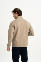 OVACIK Açık Kahve Fermuarlı Sweatshirt