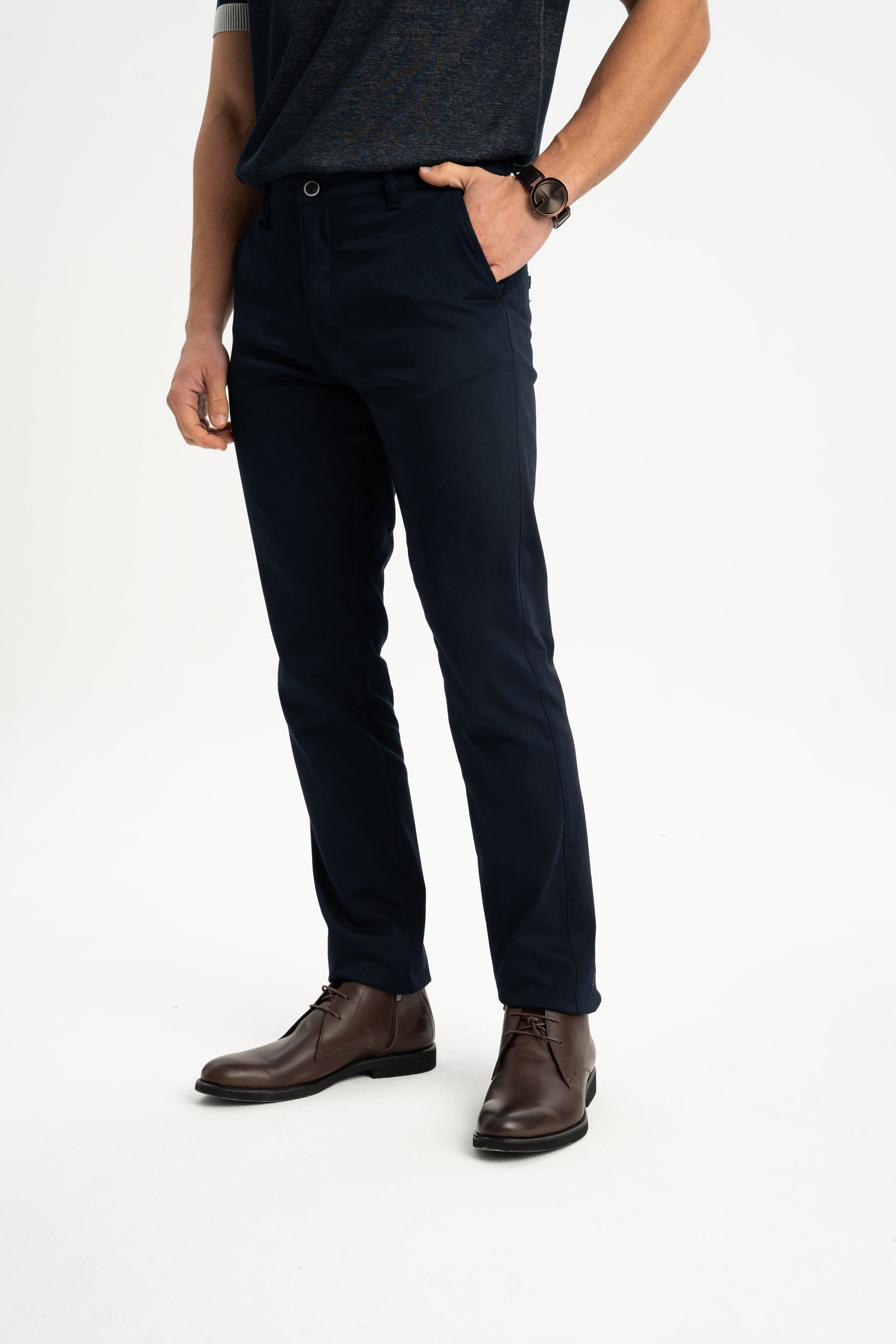 ÇARIKSIZ Lacivert Termal Teknik Chino Pantolon