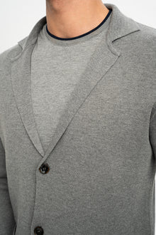 DEREOBA Gri Triko Blazer Ceket