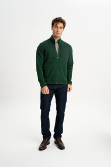 OVACIK Yeşil Fermuarlı Sweatshirt