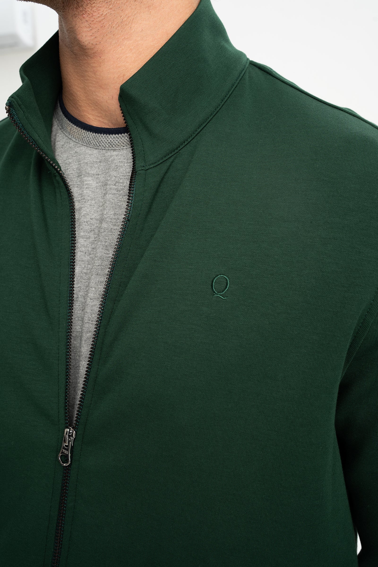 OVACIK Yeşil Fermuarlı Sweatshirt