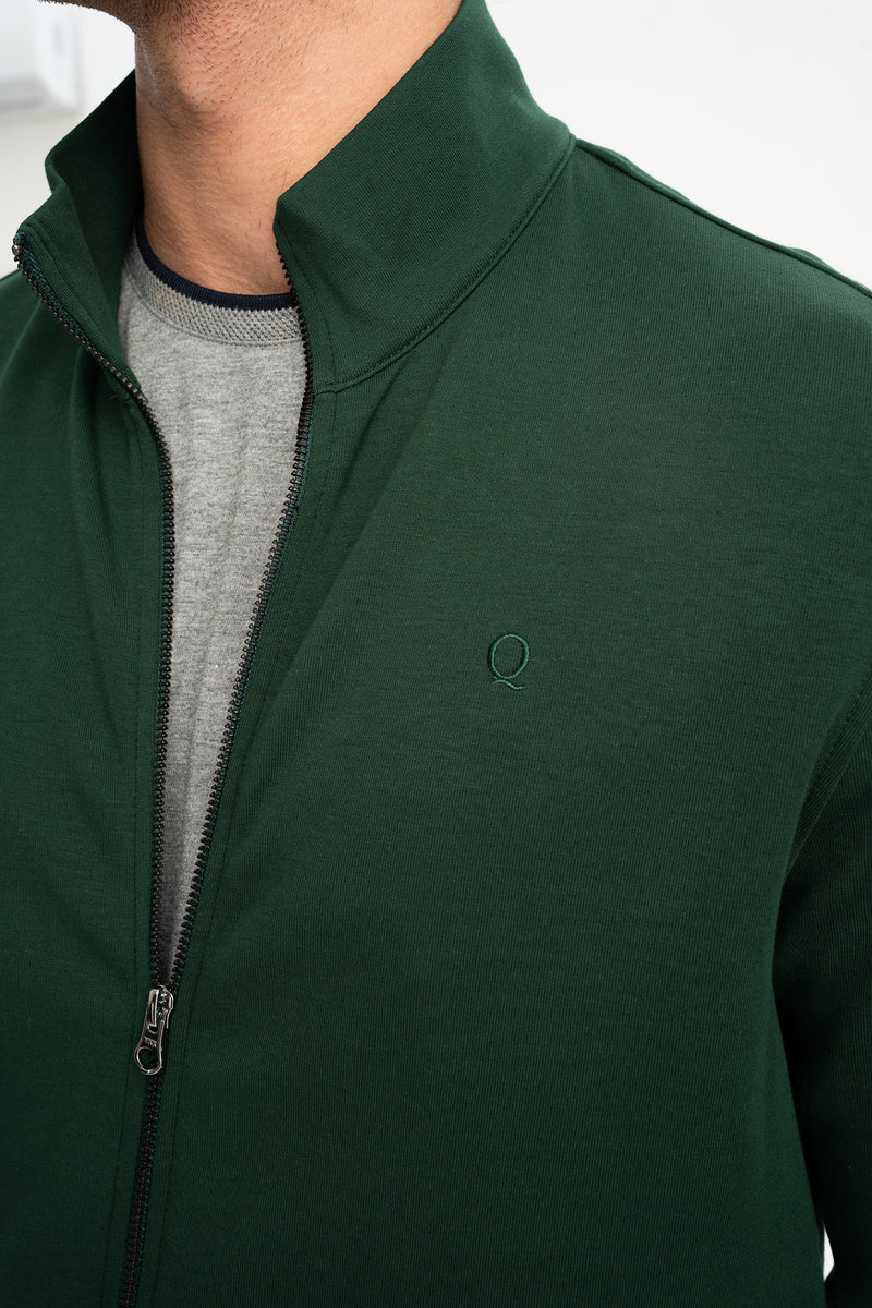 OVACIK Yeşil Fermuarlı Sweatshirt