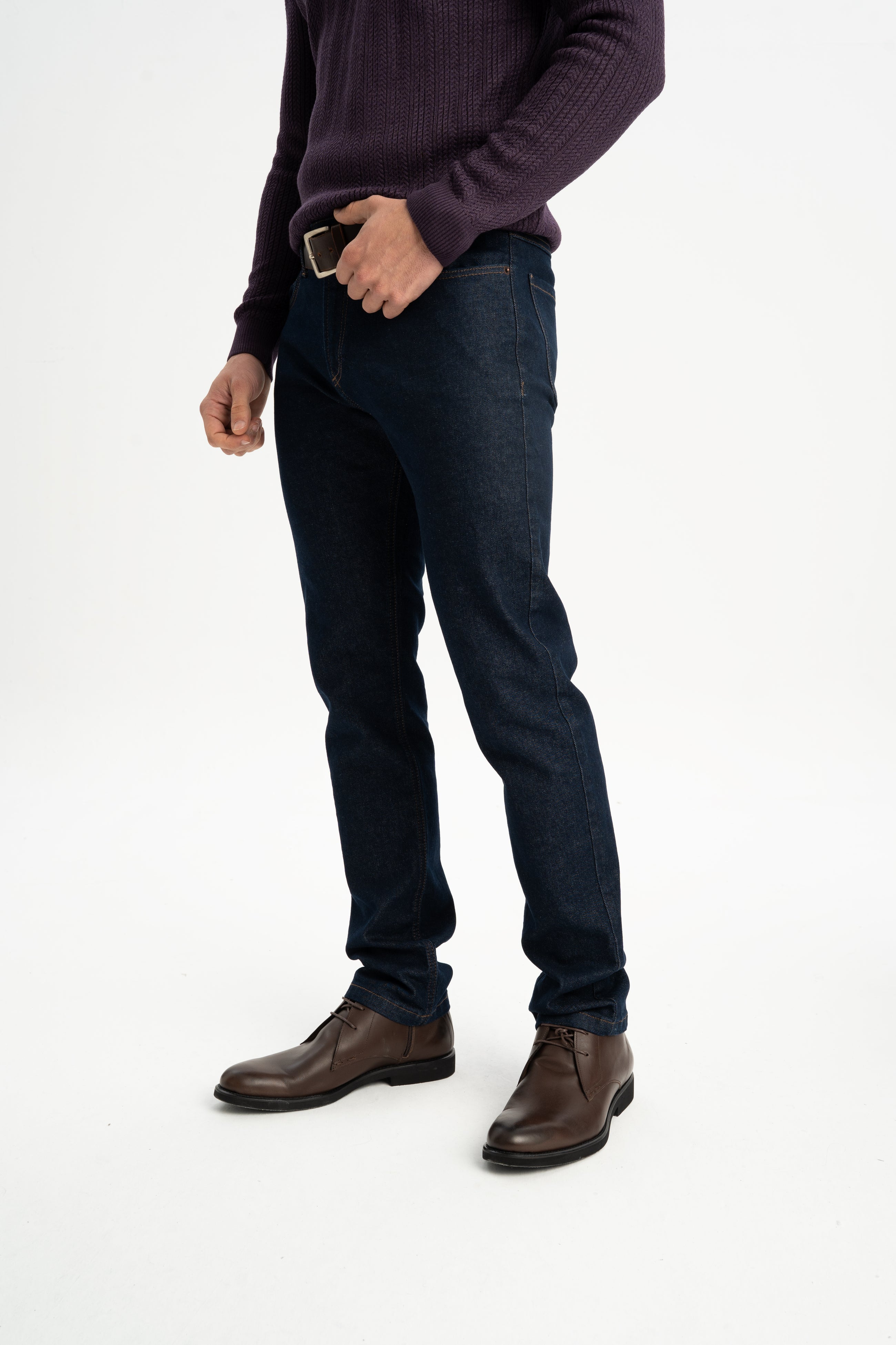 GEYİKLİ Lacivert Organik Pamuk Karışımlı Denim Jeans