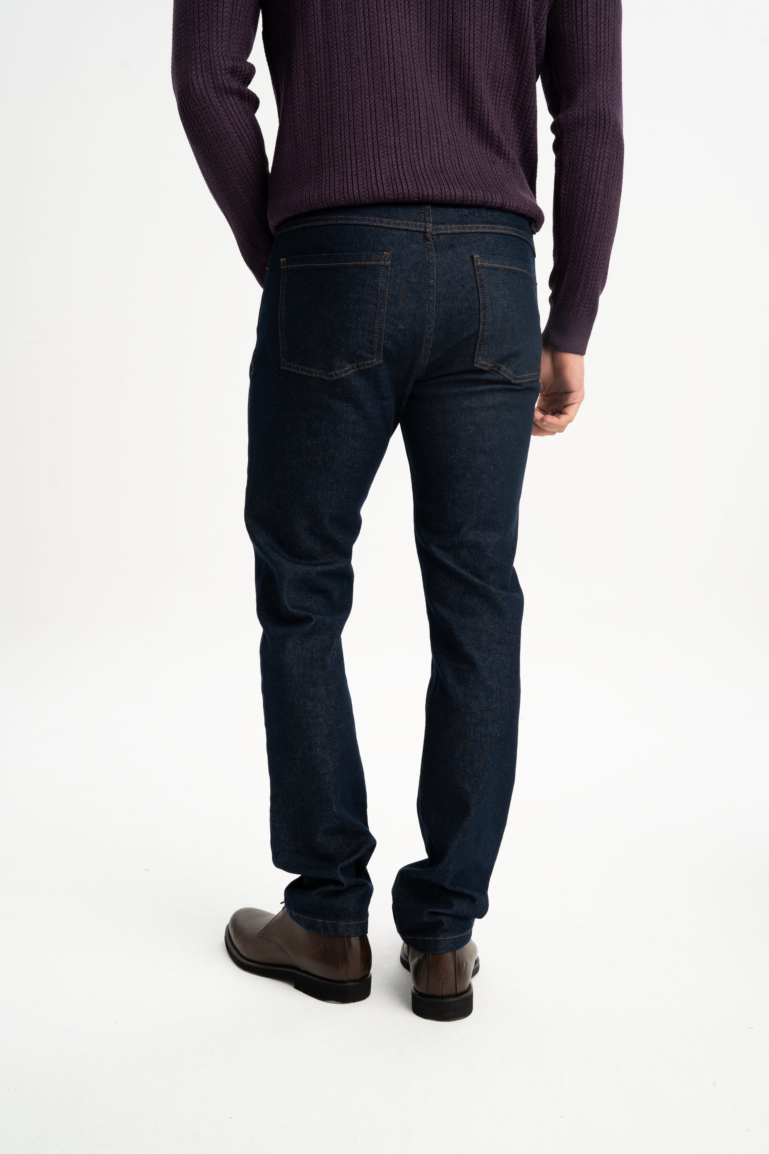 GEYİKLİ Lacivert Organik Pamuk Karışımlı Denim Jeans