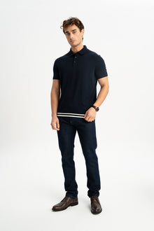 YALOVA Lacivert Kısa Kollu Polo Shirt