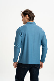 BOZALAN Havacı Merserize Uzun Kollu Polo Shirt