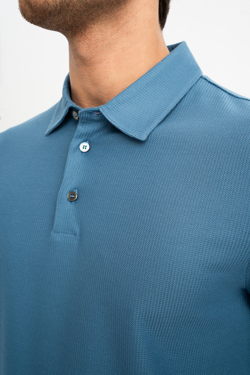 BOZALAN Havacı Merserize Uzun Kollu Polo Shirt