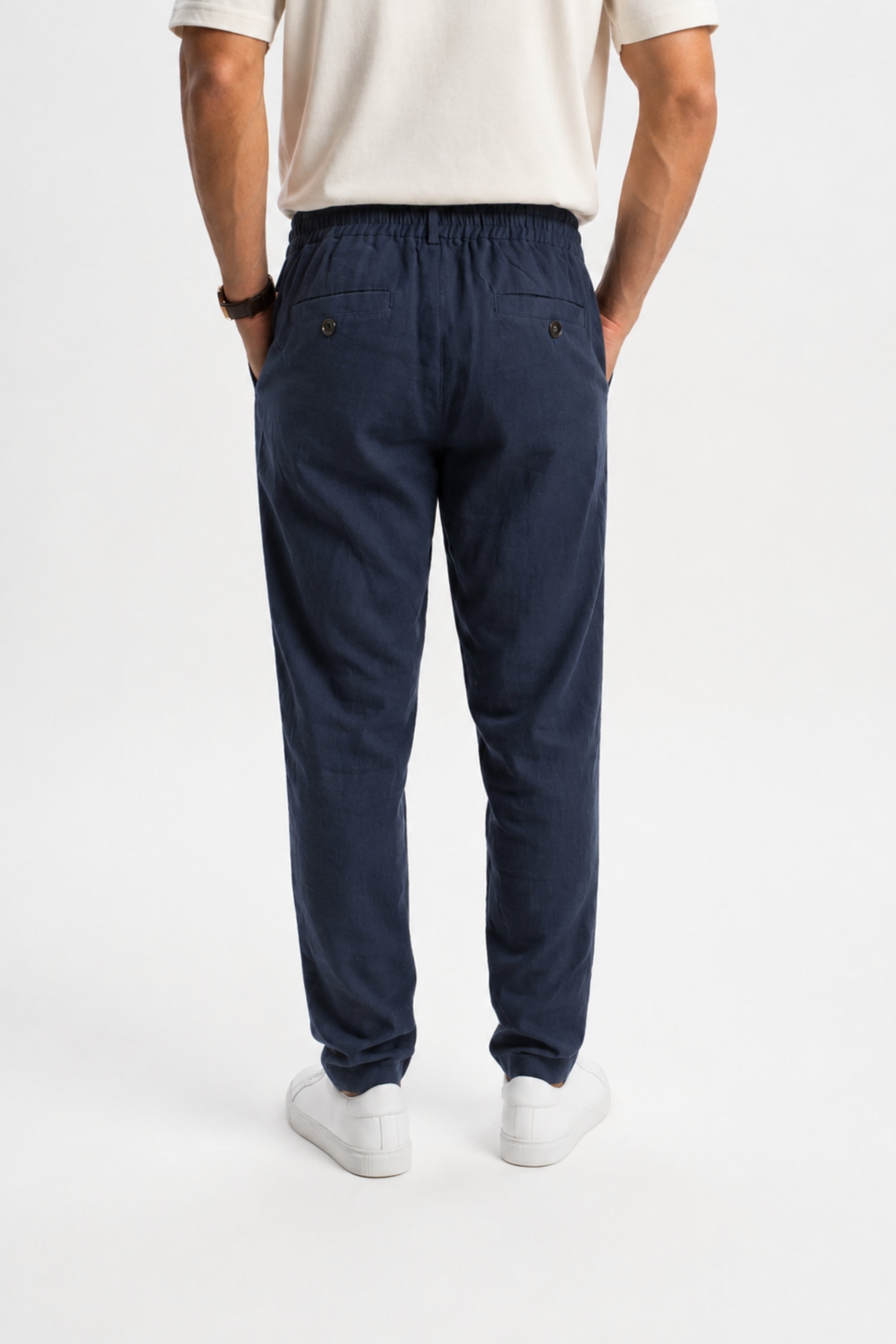 BALABAN Indigo Dokuma Tencel Chino Pantolon
