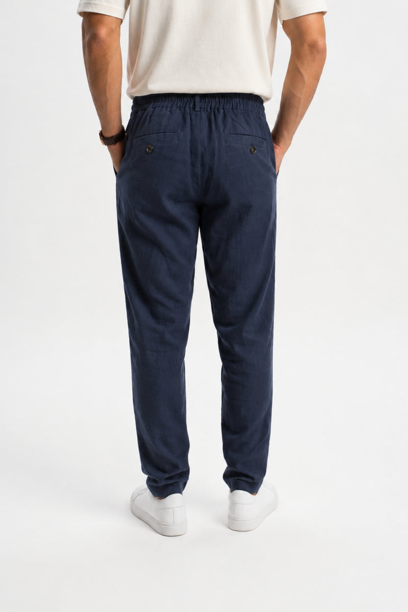 BALABAN Indigo Dokuma Tencel Chino Pantolon
