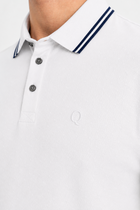 BELEVİ Beyaz Merserize Pike Çizgi Detaylı Polo Shirt