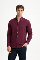 BOZGÜÇ Bordo Tencel Gömlek