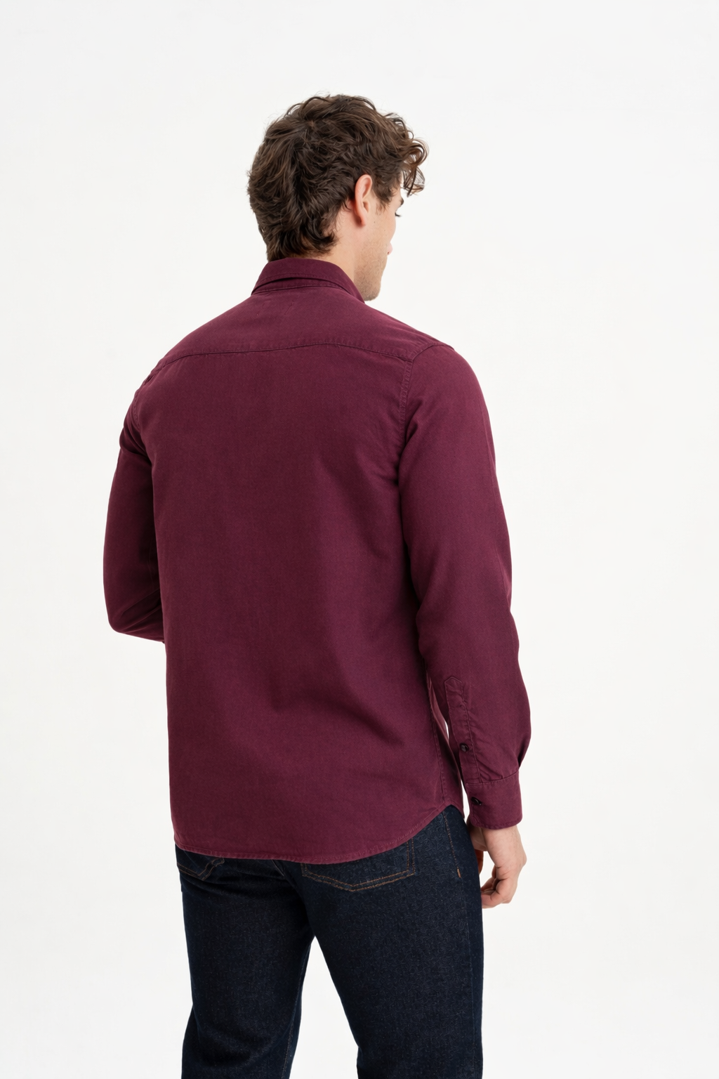 BOZGÜÇ Bordo Tencel Gömlek