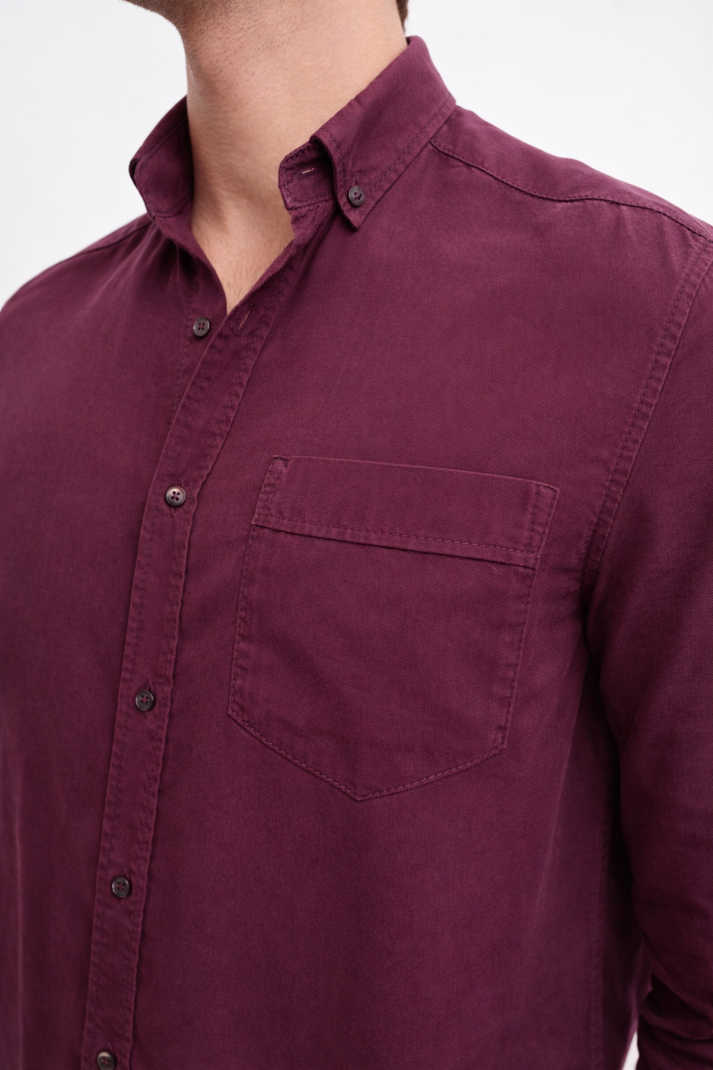 BOZGÜÇ Bordo Tencel Gömlek