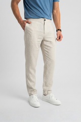 ÇANDARLI Naturel Keten Chino Pantolon