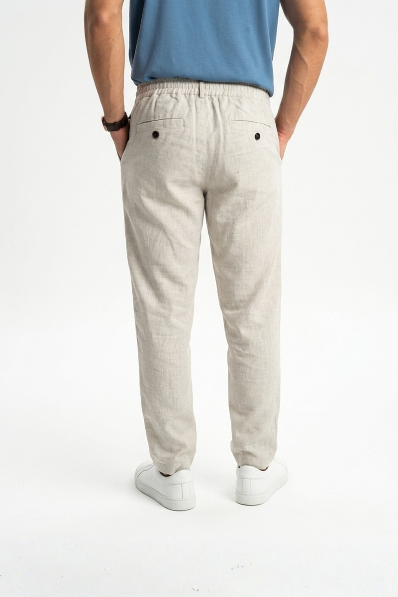 ÇANDARLI Naturel Keten Chino Pantolon