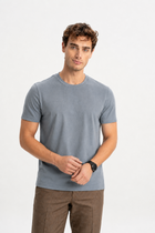 ÇITAK Açık Mavi %100 Keten Örme T-Shirt