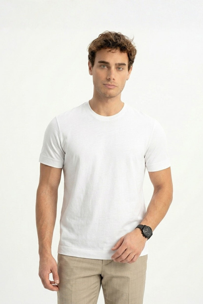 DÜMREK Black Mercerized Short Sleeve T-Shirt