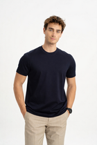 DÜMREK Lacivert Merserize Kısa Kollu T-Shirt