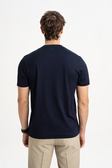 DÜMREK Lacivert Merserize Kısa Kollu T-Shirt