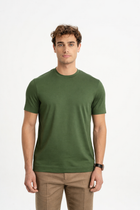DÜMREK Haki Merserize Kısa Kollu T-Shirt
