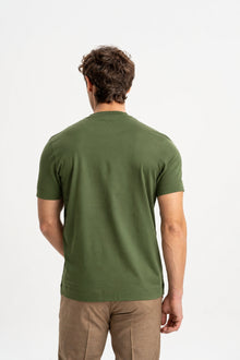 DÜMREK Açık Zeytin Merserize Kısa Kollu T-Shirt