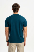 DÜMREK Koyu Petrol Merserize Kısa Kollu T-Shirt