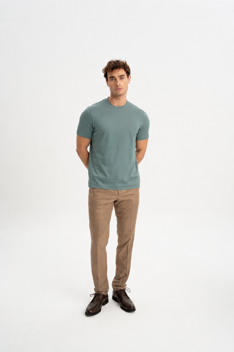 DÜMREK Black Mercerized Short Sleeve T-Shirt