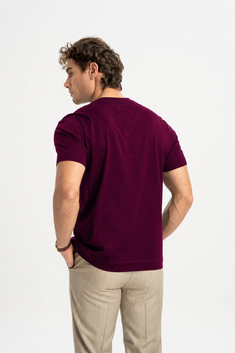DÜMREK Vişne Merserize Kısa Kollu T-Shirt