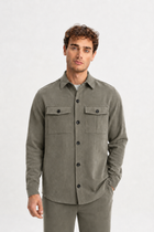 KOZLU Camel Wool Lined Checkered Jacket