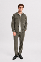 KOZLU Camel Wool Lined Checkered Jacket