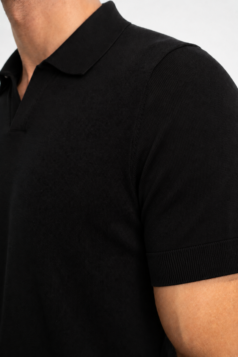 MARUFLAR Siyah Polo Yaka Triko