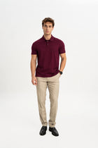 MİSVAK Vişne Merserize Kısa Kollu Polo Shirt