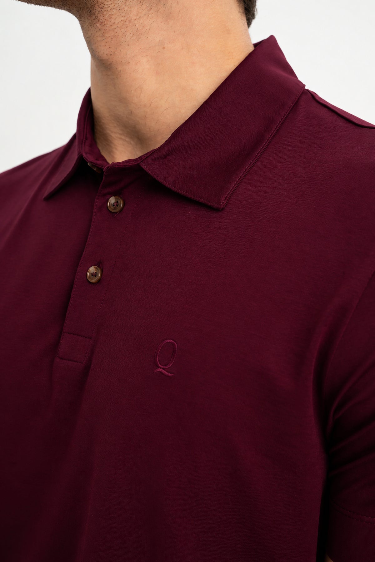 MİSVAK Vişne Merserize Kısa Kollu Polo Shirt