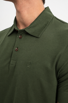 MİSVAK Açık Zeytin Merserize Kısa Kollu Polo Shirt