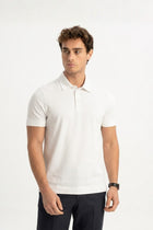 MİSVAK Beyaz Merserize Kısa Kollu Polo Shirt