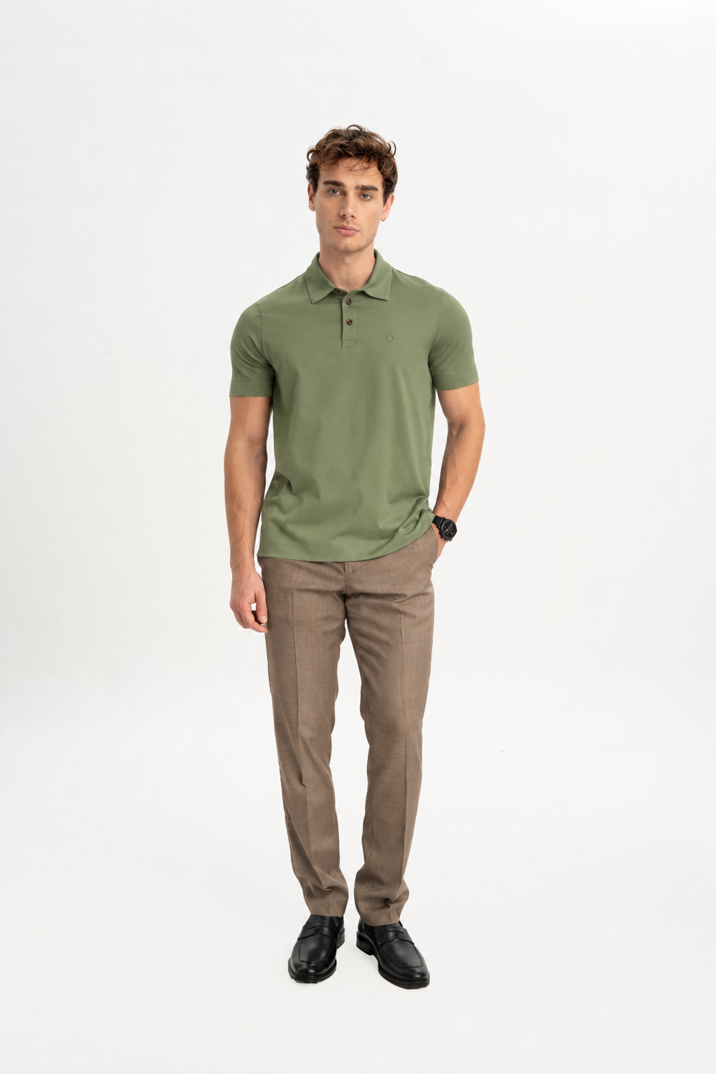 MİSVAK Çağla Merserize Kısa Kollu Polo Shirt