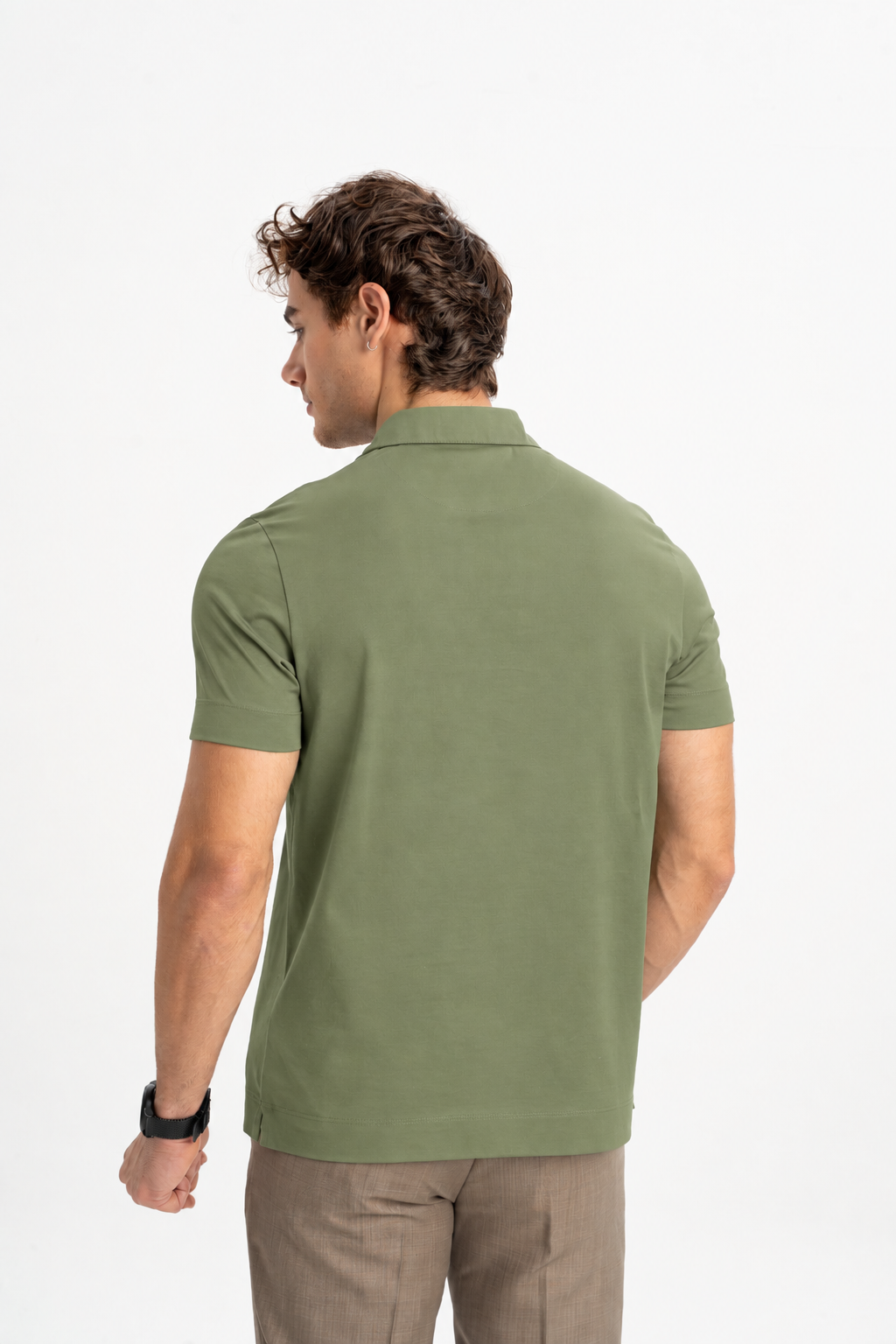 MİSVAK Çağla Merserize Kısa Kollu Polo Shirt