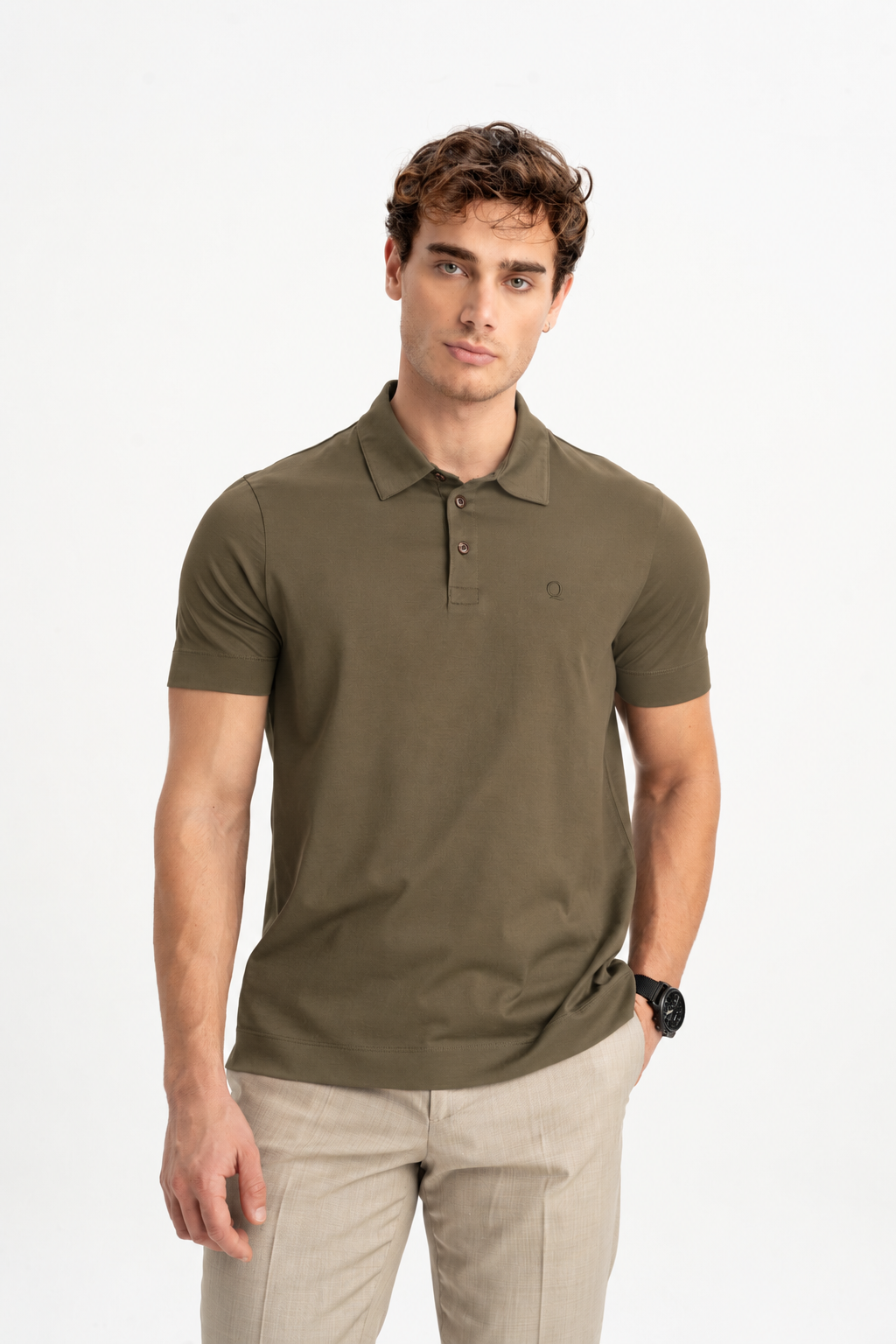 MİSVAK Toprak Merserize Kısa Kollu Polo Shirt