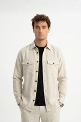 KOZLU Camel Wool Lined Checkered Jacket