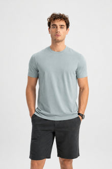 ŞİRİNCE Gri İpek Pamuk Karışımlı T-Shirt