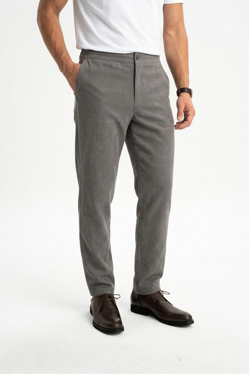 TONGURLU Light Brown Knitted Chino Trousers