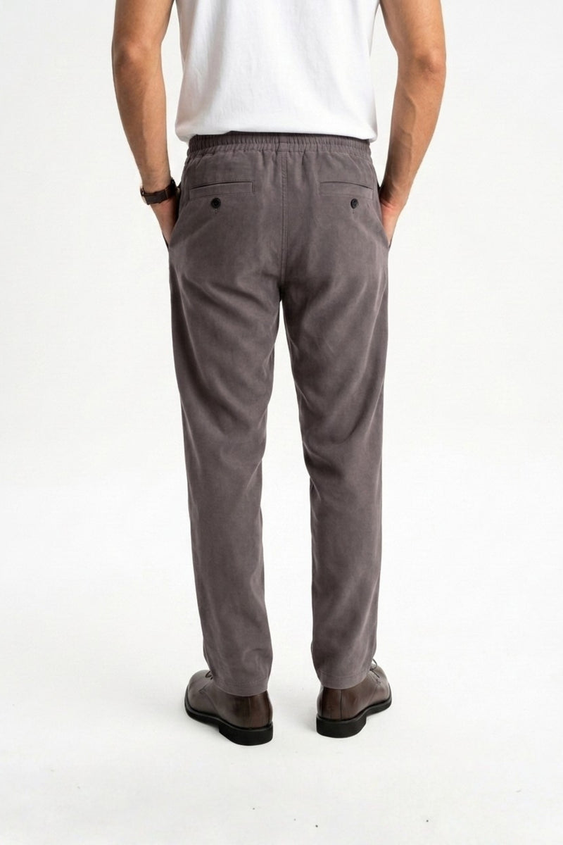 TONGURLU Light Brown Knitted Chino Trousers