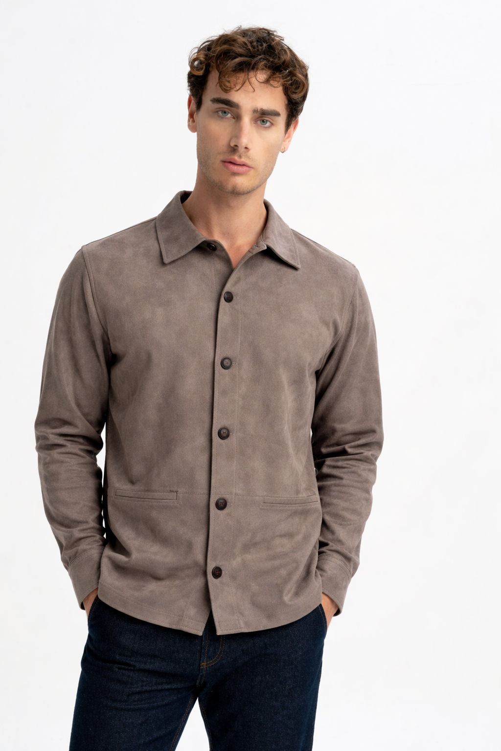 KOZLU Camel Wool Lined Checkered Jacket