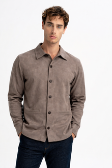 KOZLU Camel Wool Lined Checkered Jacket